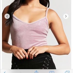 Forever 21 Velvet V-neck Cami NAVY